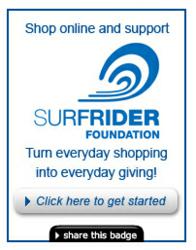 Surfrider Foundation's EZ Shopper app badge